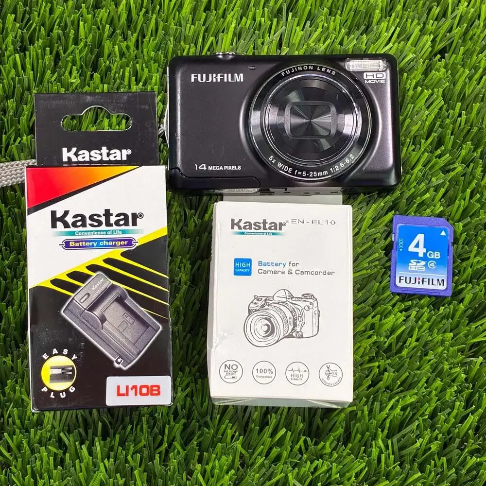Fujifilm FinePix JX370 14MP Digital Camera Bundle with Charger and SD Card